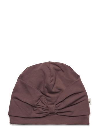 Cozy Me Bow Hat Baby Accessories Headwear Hats Beanies Burgundy Müsli By Green Cotton