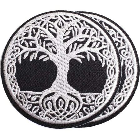 CDQ 2-pakning med The Tree of Life-merker, broderte applikasjonslapper, strykemerker/symerker, gjør-det-selv