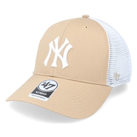 47 Brand - MLB - Beige - trucker - Cap - New York Yankees Branson Mvp Khaki/White Trucker - Hatstore