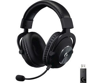 Logitech PRO X WIRELESS Gaming Headset - BLACK - Trådlöst gamingheadset med DTS-ljud och BLUE VO!CE