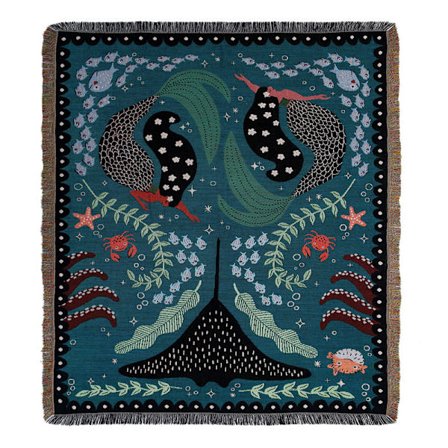 1 Stykke 160x130cm Plaid Tæppe Strikket Campingtæppe Dekoreret