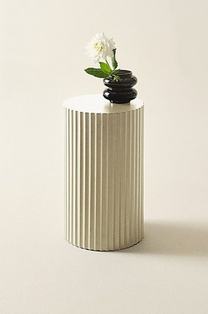 Jotex - Beistelltisch Ø 30 Cm - Niedrig Weiß - LUNDEN - Kaufe Beistell- und Ablagetische bei Jotex