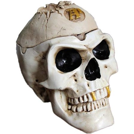 Taro håndmalet harpiks kranieaskebæger med låg til Halloween Horrible Halloween dekorationer indendørs O