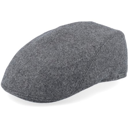 Wigéns - Grey - flatcap - Cap - Ivy Modern Cap Grey Melange Flat Cap - Hatstore