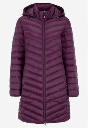 Cellbes of Sweden - Quiltet letvægtsjakke i blomme til damer i størrelse 50/52