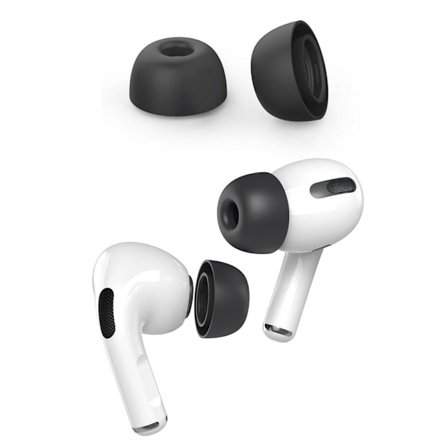 AHASTYLE AirPods Pro 1/2 Öronkuddar i Silikon Svart - Medium