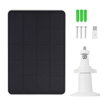 Aurinkopaneeli 4W Eufy Eufycam 2/2 Pro/2C/2C Pro/E:lle Seinäkiinnitys 9,8 jalan virtajohdolla valkoinen 1 kpl