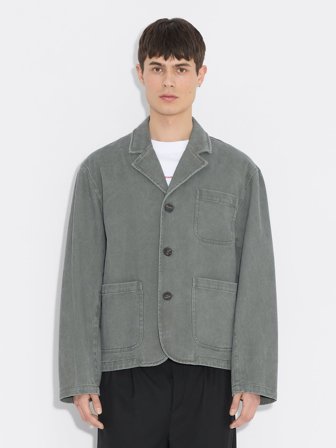 Holzweiler - Relaxed-Fit Twill Blazer - Dusty Blue - Mens - Extra Small