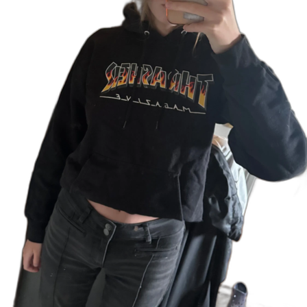 Svart Thrasher hoodie