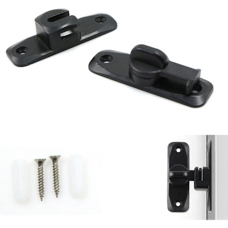 1 kpl Liukuoven Hasp-lukko - Varkaudenestoon tarkoitettu pyörivä oven lukko - Korkea ja matala oven lukko - Sinkkiseos - Sopii useimpiin ovityyppeihin