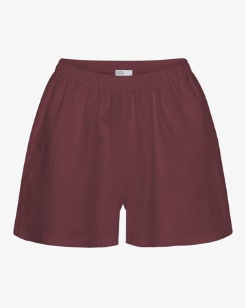 Linen Shorts - Oxblood Red S
