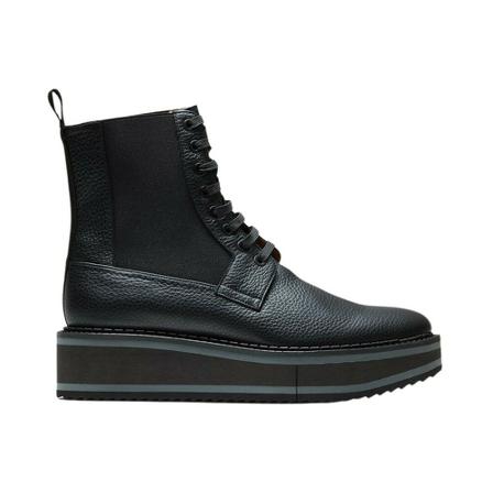 Clergerie Brendy leather platform Laarzen , Zwart , Dames , Maat: 38 EU Enkellaarsjes