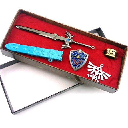 Legend Sky Sword Nyckelring Hängsmycke Halsband 5 Delars Set