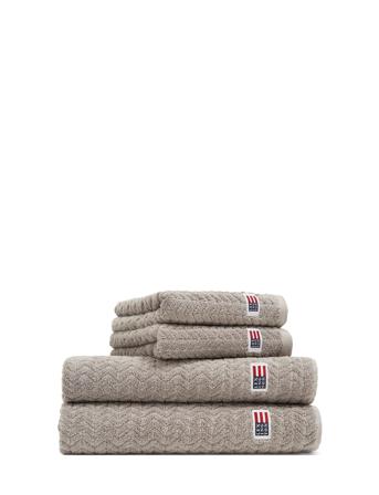 Cotton/Lyocell Structured Terry Towel Lexington Home Grey