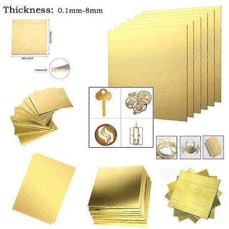 1kpl Messinkilevy Paksuus 0,1/0,2/0,3/0,5/0,6/0,8/1/1,5/2/2,5/3/4/6/8mm Messinkilevyn Leikkaus CNC-kehysmalli Muotti DIY-rakennus Messinkityyny