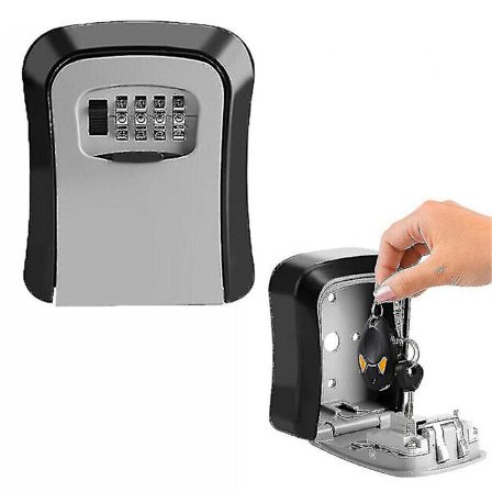 4-numeroinen koodilukko avainsäilytyslaatikko seinälle asennettava korkean turvallisuuden säilytyslaatikko