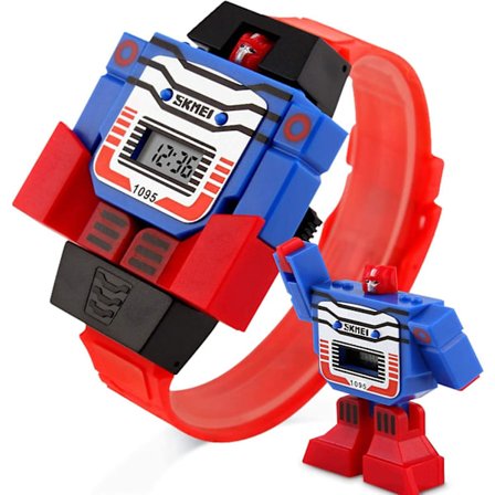 Barnens Transformer Klocka Robot Transformers Leksaker Digital Klocka, Pojkar Cartoon Hero Fantastiska Klockor, Flickor Elektroniska Lärande Presenter