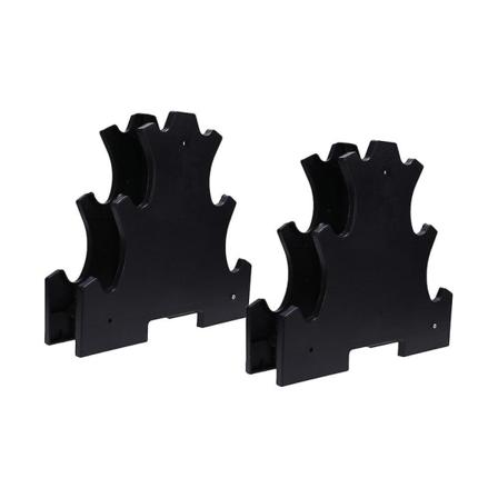 2 stk Praktiske Hantelbraketter Hantelstativ Hantelholder For Hjemmet Treningsstudio Svart 32X8CM Black 32X8CM