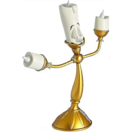 Klokke Lysestage Skønheden og Udyret Lysestage Lumiere LED Lysestage til Bryllupsbord, Julefrokost, Boligindretning