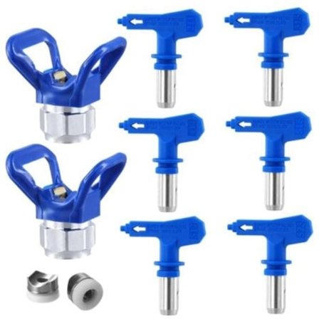 Ilmattomat maaliruisku suuttimet, sarja käännettäviä suuttimia, 6 kokoa (211/315/417/517/515/523) koteihin ja rakentamiseen