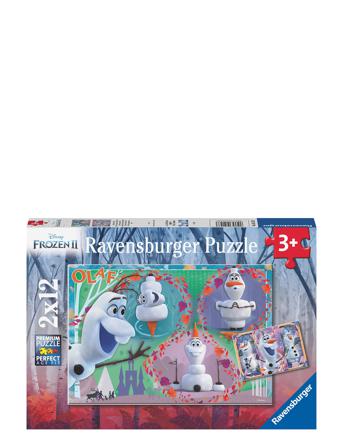 Alle Elsker Olaf 2X12P Toys Puzzles And Games Puzzles Classic Puzzles Multi/mønstret Ravensburger