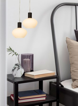 Bell vinduspendel Ø15 - sort/opal