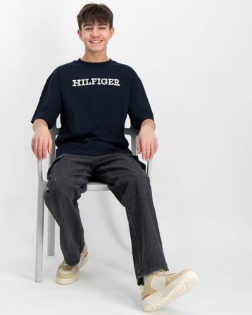 Tommy Hilfiger U MONOTYPE TEE S/S Blau T-Shirts Unisex - Kidsbrandstore