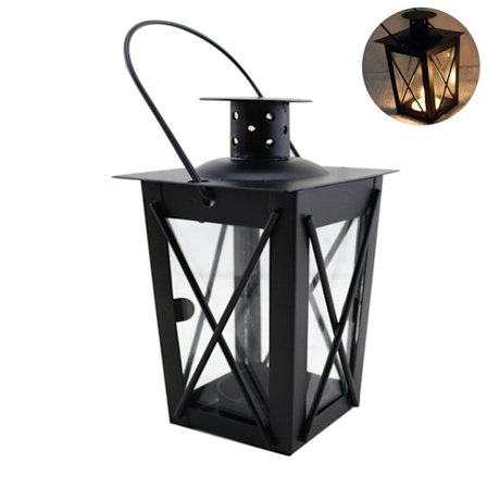 Dekorativ Hängande Lykta Järn Vintage Design Vindtät Ljusstake för Inomhus Utomhusbruk Romantisk Atmosfär Festival Bröllopsdekoration