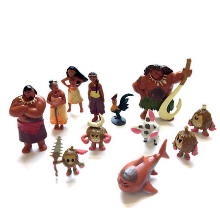 12 stk Moana figurleketøymodell