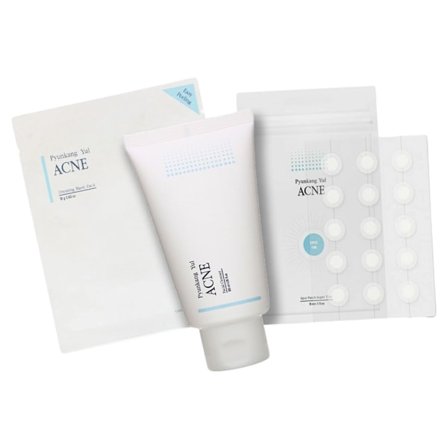 Pyunkang Yul ACNE SET (Facial Cleanser 120 ml + Spot Patch Super Thin 1 st + Dressing Mask Pack 1 st) - en uppsättning kosmetika för aknehud
