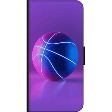 Yhteensopiva Lompakkokotelo Samsung Galaxy Note 10 Lite Koripallo juliste neon pallo urheilu kori värikäs violetti sininen hehkuava kenttä retro desig