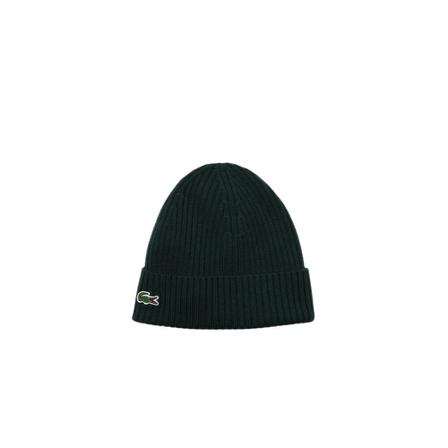 Lacoste, Knittet cap Groen, Heren, Maat:ONE Size,wol,strepen