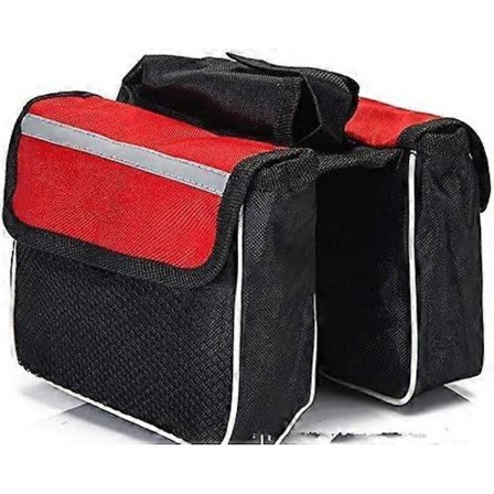 Sykkelrammeveske - Front Topprørveske - Front Salramme Trekantveske - Sykkelrammepose - Oppbevaringsvesker med Refleksstripe