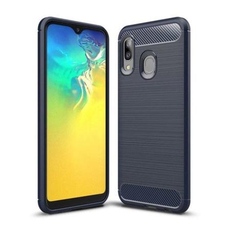 Samsung Galaxy A20e Skal - Anti-impact Carbon Blå