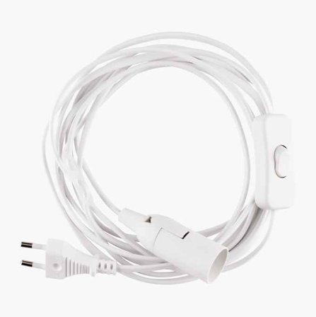 Lampsladd Med Strömbrytare E14 Vit - Biltema