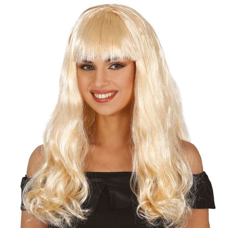 Blond Parykk med Krøller & Smell