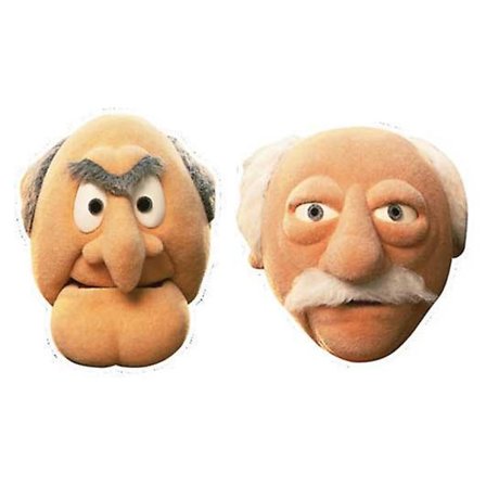 Statler og Waldorf Masker til Udklædning, Sæt med 2 (Muppets)