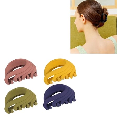 Middels hårklype for tynt hår, 6,6 cm hårklype for jenter, 4-pakning