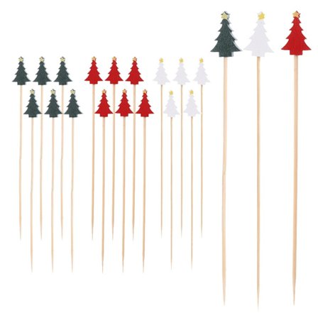 Bambuiset cocktailtikut, puukuvio, 13 cm, 20 kpl