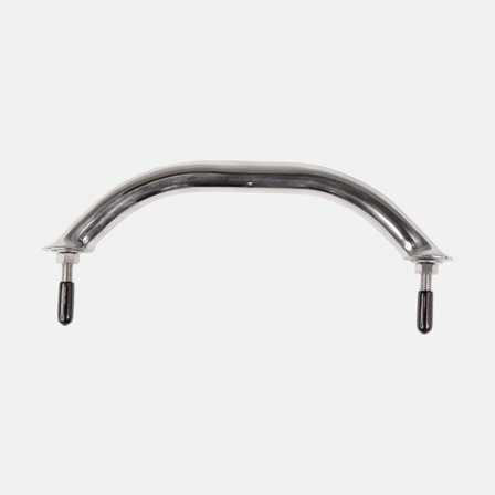 Håndtag båd NOCK Goodgrip, oval profil med skrå ende, med gennemgående bolt, syrefast rustfrit stål, 255 x Ø25 mm