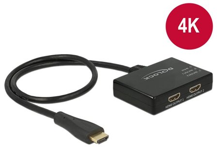Delock HDMI Splitter - video/lyd-splitter - 2 porter