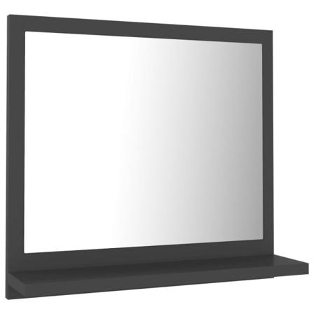 Vidaxl Badrumsspegel Grå 40x10,5x37 Cm Konstruerat Trä Grå