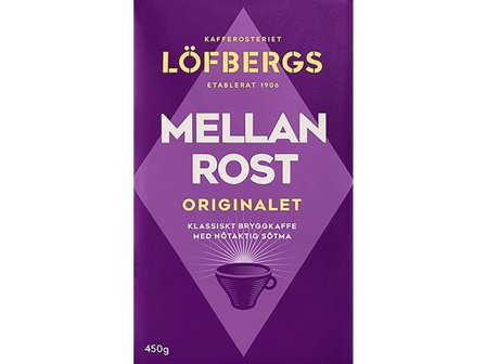 LÖFBERGS Kaffe mellanrost brygg 450g - Lyreco - Kök och servering - Kaffe och te - Bryggkaffe