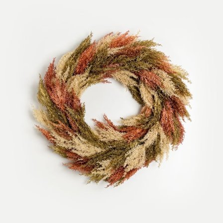 Pampasgræskrans, 60 cm, flerfarvet PVC-dekoration