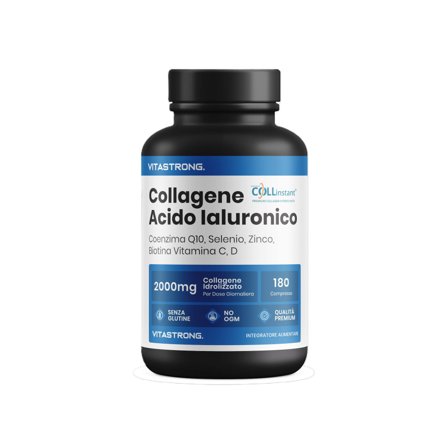 Vitastrong Collagen & HyaluronicAcid 180 Compresse