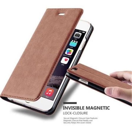 Apple iPhone 6 - iPhone 6S i MEDIUM BRUN från Cadorabo (INVISIBLE MAGNETIC CLOSURE Design) Helt skyddsfodral med