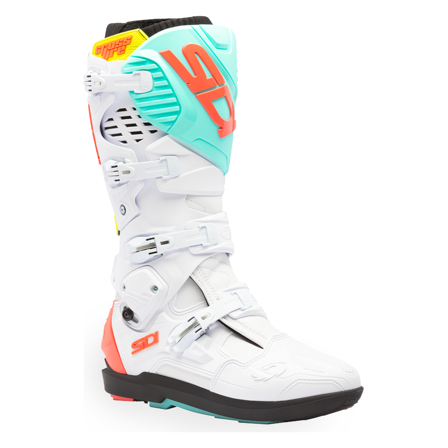 Crosstøvler Sidi Crossfire 3 SRS 2026 Hvit/Fluo Mint/Fluo Korall 42