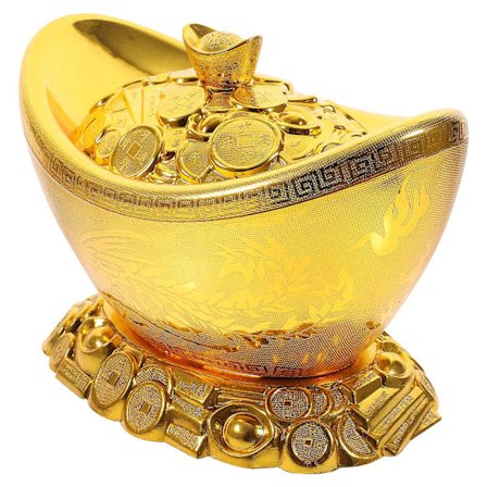 1 stk gullbar godteriboks gullbar dekorasjon scene rekvisitter stue dekorasjon (23X14CM, gull)