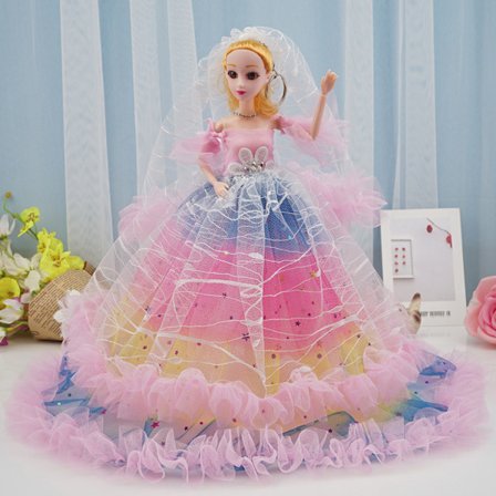 En (rosa, højde 40 cm) klædedukke børnelegetøj, Barbie Princes