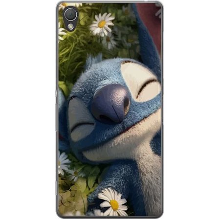 Kompatibelt Gjennomsiktig deksel til Sony Xperia Z3 Lekende blå fantasivesen mot mørk bakgrunn med en humoristisk uttrykk, livlig og minimalistisk d